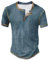 Henley Shirt Herren Hemd Langarm/Kurzarm Männer Freizeithemd Vintage Casual Leicht Baumwolle Slim Fit V Ausschnitt T-Shirt Sommer Oberteile Einfarbig Mode Basic Tshirt