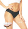 COOLEAD Traje de Baño Menstrual Mujer, Bikinis y Braguitas para Mujer, Ropa Interior Menstrual a Prueba de Fugas Bikini Bottoms Pantalones Impermeables (FR/ES, Letras, L, Regular, Regular, Negro)