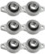 6 Stücke KFL000 Stehlager, Flanschlager 10mm Welle, Rhombische Selbstausrichtend Flanschlager Horizontale Zinklegierung Kugellager Lagerblock Durchmesser für Achse Welle Maschine 3D Drucker 0.39’’