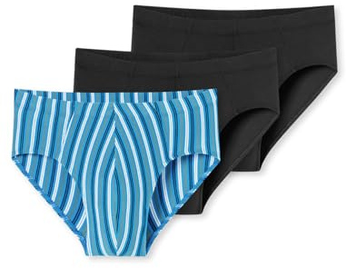 Schiesser Herren 3 Pack Unterwäsche Slips mit weichem Bund Bio Baumwolle Multipack - 95/5 Organic, Sortiert 10_180841, 9