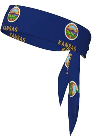 Kansas Sport-Stirnband mit Staatsflagge, verstellbar, stilvoller Komfort, ideal für jede sportliche Aktivität