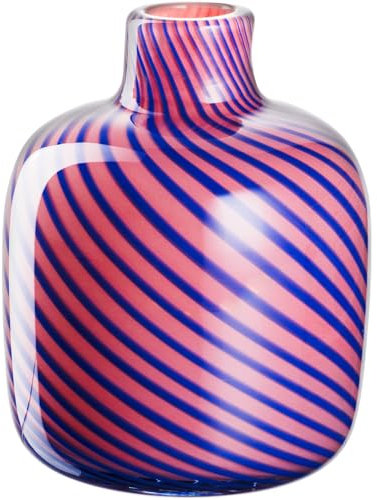 LEONARDO HOME Filo Colori Vase, 1 Stück, handgemachtes Kunstwerk, formschönes Unikat, leidenschaftliches Windlicht, Moderne Dekovase als Highlight, Höhe 17,2 cm, pink, 047515