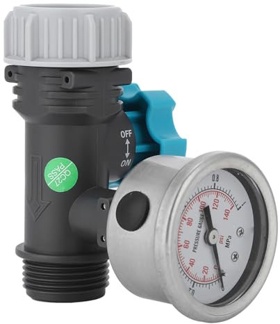 Wasserdruckventil, G3 4-Zoll-Regler mit Druckminderer Wasseranzeige, Gewächshaus-Gartenbewässerungsregler für Zuhause Im Freien