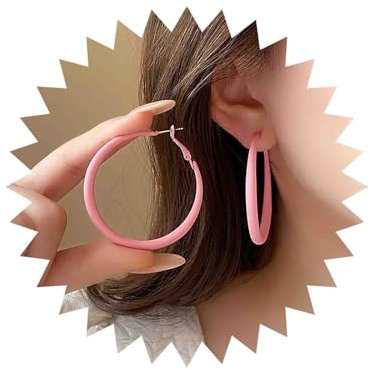 Cybche Orecchini A Cerchio Vintage Rosa Orecchini A Cerchio Rosa Orecchini A Cerchio Grandi Orecchini A Cerchio Huggie Orecchini A Goccia A Cerchio Vuoto Orecchini Rotondi Geometrici Gioielli Da Donna