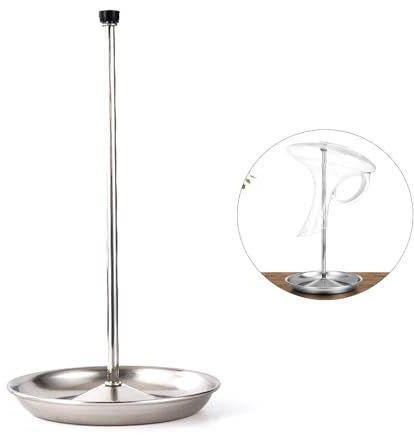 Stainless Steel Decanter Holder, Bottle Drainer, Stable Wine Decanter Holder, Wine Decanter Rack Drying Rack for Red Wine Decanting, with Silicone Head, Removable