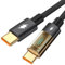 Adiwo USB C to USB C Charger Cable, 100W USB Type C Cable, USB C Fast Charger Cable with LED Display, Nylon Braided USB Type C Fast Charge Lead for iPhone 16 15 Pro Max Huawei MacBook Pro Samsung 1.2m