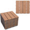 Gimisgu WPC Fliesen 30x30cm, WPC Terrassenfliesen Bodenbelag Klickfliesen Fliese, Wetterfest mit Drainagefunktion, Terrassendielen für Balkon Terrasse 110 Stück/10m², Braun