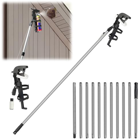 2025 Neueste Sprühdosen Verlängerungsstangen Adapter, Sprühdosenhalter Erweiterte Version Mit 3.6m Teleskopstange Thread 3/4, Einstellbarer Winkel Sprühdosenverlängerung Für Wespenspray