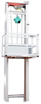 Plataforma elevadora Ascensor de carga eléctrico pequeño, plataforma elevadora con riel guía for almacén fábrica doméstico Montacargas