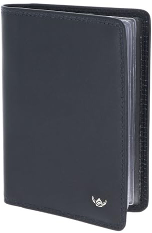 Golden Head Leder Ausweisetui Polo RFID Protect Ausweishülle 4408 Marineblau dunkelblau