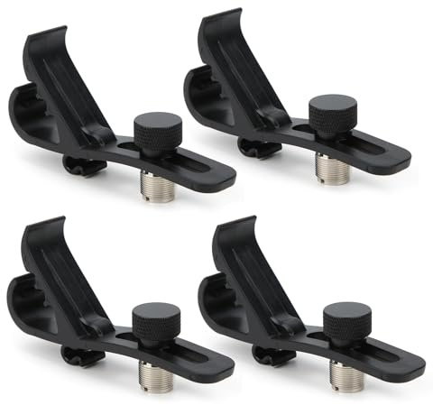 Jeffergarden Clamp/Holder de Microphone de Batterie, Pince Réglable en Métal pour la Fixation du Micro de Batterie Antichoc, Parfait pour Différents Types de et Amateurs de Musique