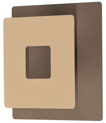 Fischer & Honsel Wandleuchte Hennes | dark-greige| sandfarben| L: 18 cm, B: 18 cm, Ausladung Wand: 7,5 cm| 1x LED 7W 3000 K | 840 lm