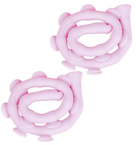 Lurrose 2piezas Soporte Móvil con Ventosa Silicona Unidades Estilo Octopus para Mesa Escritorio y Hogar Rosado