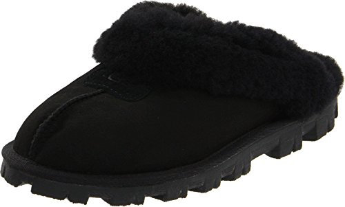 UGG Damen Coquette Slip-on Slipper, Schwarz, 36 EU Weit