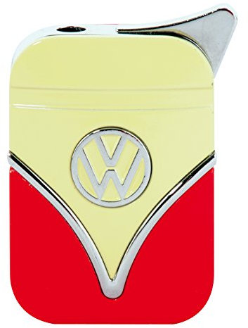 Original Volkswagen Feuerzeug im Frontschild Design - in verschiedenen Farben - Geschenkset (VW-Bulli-rot-gelb)