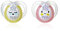 Tommee Tippee - Set von 2 weichen Silikon Nacht Schnuller, leuchten im Dunkeln, 0–6 Monate, BPA-Frei