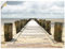 ARTland Wanddeko Wandtattoo selbstklebende Vinylfolie 60x45 cm Strand Meer Küste Steg Watt Strandlandschaft Maritim T9NK