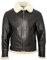 Infinity Herrencreme B3 Schaffell-Weltkrieg-2 Bomber-Leder Fliegen Fliegerjacke S