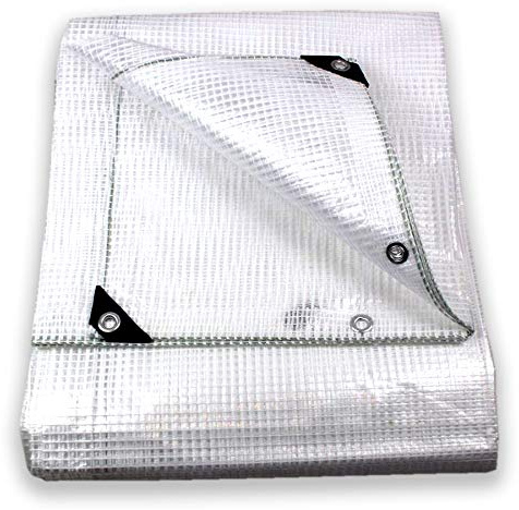 Tata Home Telo in PVC Antristrappo Retinato Rinforzato e Resistente Trasparente Impermeabile con Occhielli Misura cm 350x400 Metri 3,5x4,0