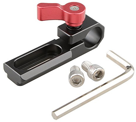 CAMVATE Unique 15 mm Rod Clamp avec NATO Rail (Rouge)