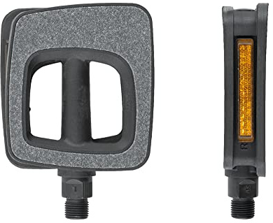Voxom Pedale Trekking Pedale Pe15 schwarz, Sandpapier Beschichtung, Boron-Achse, Gleitlager, Kunstoff-Körper, 718000046, schwarz, Standard, 718000046