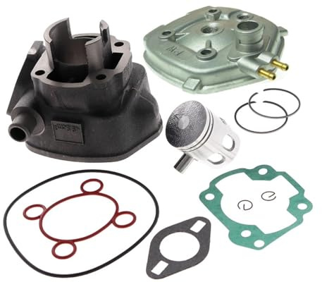 2EXTREME Zylinderkit 50ccm 10mm mit Kopf kompatibel mit Motowell Crogen RS | Mit Dichtsatz und Kolbenclips; Minarelli LC Motor, Grauguss, 39,85 mm Bohrung; kompatibel mit Motowell