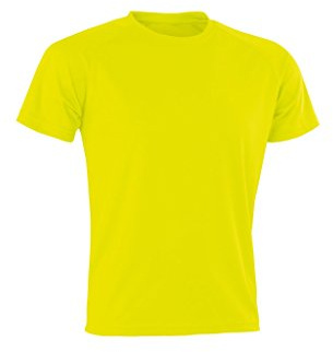 Spiro Mens Aircool T-Shirt (XS) (Flo Yellow)