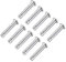 sourcing map 10 Stück Einloch Gabelbolzen 6mm x 30mm Flachkopf verzinkter Stahl