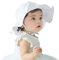 Carolilly Chapeau Soleil Bébé Fille Eté Anti-UV en Coton Casual Plage Vacances 1 à 4 Ans - Blanc - Taille unique