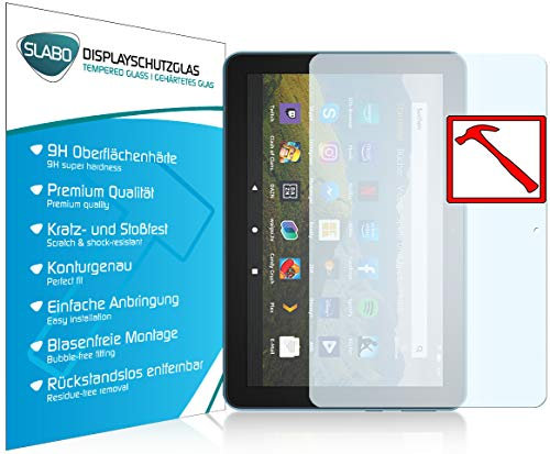 Slabo Lámina de Vidrio Premium para Amazon Fire HD 8 Tablet (2020) | HD 8 Plus Tablet (2020) Protectora Protector de Pantalla Templado Tempered Glass Claro dureza 9H