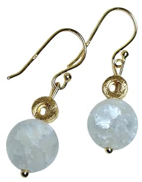 Bergkristall-vergoldete Silber Ohrringe**LIEBLINGSSTÜCKE Kollektion*925er Silber*Gold*gebürstet*