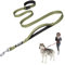 TSPRO Freihandleine Hund für Mittel bis Große Hunde, Verstellbar und Dauerhaft, mit Weichem Gepolstertem Griff und Metallschnalle (Grün)