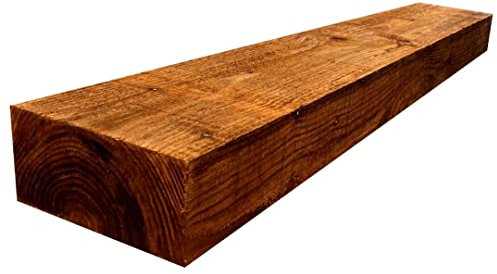 Suregreen Brown Timber Sleeper | 2.4m x 200mm x 100mm | Softwood | Brown Pressure Treated