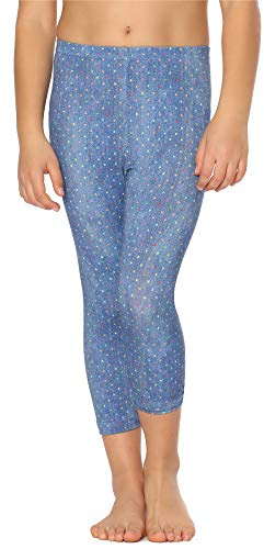 Merry Style Mädchen 3/4 Leggings MS10-405(Blau/Punkte,110)