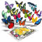 Imaggge.com - 20x - Papillons - Autocollants électrostatiques repositionnables - Contre impacts et collisions d'oiseaux aux vitres des fenêtres - Impression haute résolution - Waterproof