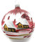 Generisch Christbaumkugel Midi Glas-Kugel Weihnachtskugel Baumbehang Handarbeit Lauscha, : transparent - rot
