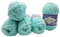 5 x 100 Gramm Alize Velluto Strickwolle, Babywolle , 500 Gramm Wolle Super soft Bulky (türkis hell 19)