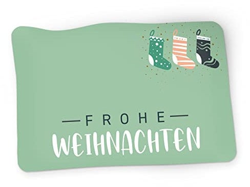 itenga 50x Geschenkaufkleber Frohe Weihnachten Aufkleber rechteckig beschriftbar für kurze Texte Namensschild Geschenkeaufkleber Etikett Sticker (Motiv Socken)
