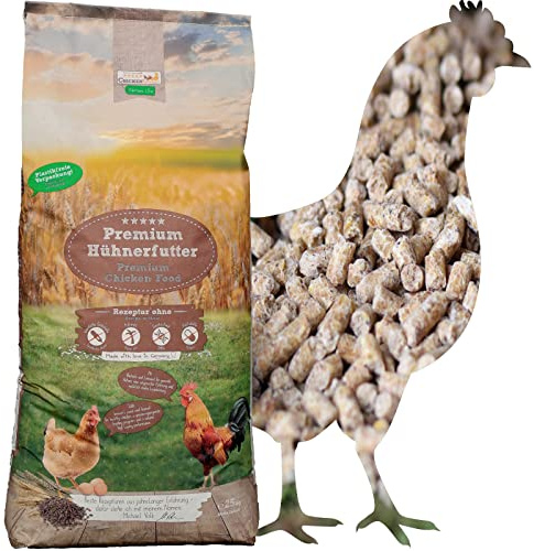 hühnergold® Hühner Winterkorn 25 kg – Hochwertiges Alleinfutter für Hühner – Mit Mineralstoffen, Vitaminen & Leinsaat – Ohne Gentechnik, Farbstoffe oder Palmöl