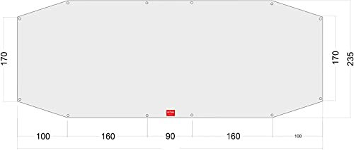 Tatonka Zeltunterlage Floor Sheet PE Alaska Family DLX - Robuster und wasserdichter Zeltboden für Tatonka Alaska Family DLX Zelt - Mit Ösen (610 x 170/235 cm)