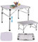 7Sevenjokers 60 cm Klapptisch zum Essen, mit verstellbaren Höhen, Kinder-Tablett, Tisch, Aluminium, kleiner Tisch für Nachttisch, Camping, Garten, Picknick, Grillen, Reisen, drinnen und draußen