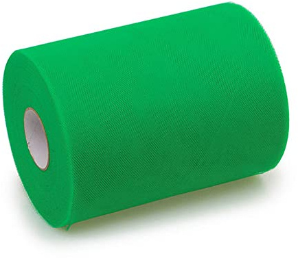 Duories 15cm x 100 Yard Tüll Stoff Roll,Dekostoff Tüllband für DIY Handwerk Dekorationen Hochzeiten Kostüme Tutu Röcke Partys Tisch Deko Geschenk Schleife Babyparty Geburtstags Deko,Gras-Grün