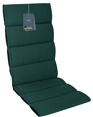 LILENO HOME Gartenstuhl Auflagen als [1er Set - Hochlehner] in Petrol Sundance - Bequeme Liegen als Sitzauflagen für Gartenmöbel - Stuhlkissen für Gartenstühle und Klappstühle