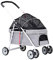 Hundewagen bis 20 Kg, Hundewagen Hundebuggy für Kleine Hunde mit Justierbarem Markise, Hundebuggy Klappbar Hund Spaziergänger für Small Medium Hunde Innerhalb 20kg (Color : Gray)