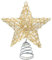 Stern Christbaumspitze, Weihnachtsbaumspitze Stern, Weihnachtsbaum Topper Stern, Baumspitze Goldene Stern, Aufstecker Tannenbaumspitze für Weihnachtsbaum Xmas Party Deko Innen(Gold)