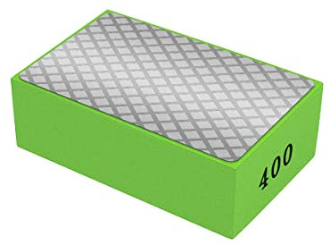 1 Pcs Diamond Hand Pad Sanding Block Sharp Glass Grinding Polishing Pad Sanding Block Foam Backing Hand-Held Sanding Block for Sanding Polishing Marble Tile Ceramics (400#)