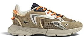 Lacoste Herren Low-Top Sneaker L003 NEO 123 1 SMA, Männer Halbschuhe,straßenschuhe,Strassenschuhe,Sportschuhe,Khaki/Marineblau (KN1),43 EU / 9 UK