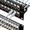 iwillink 48 Port RJ45 Through Coupler 2U Cat7 Patch Panel STP Shielded 19 Inch with Back Bar, Wall or Rackmount, Compatible with Cat5e, Cat6, Cat6A, Cat7 Cabling
