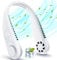 SONITOR Neck Fan Rechargeable, 5200mAh Portable Personal Fan, Bladeless Mini USB Hands-Free Wearable Hanging Fans for Women Men, Quiet Headphone Home Office Travel Holiday,White