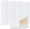 Zeoibou 12Stück Set Selbstklebende Akustikplatten für Wand / Schalldämmung /weiß/30x30x0,9cm，Akustikpaneele ，Acoustic panel ，für Studiobüros Wand-Decken-Türen